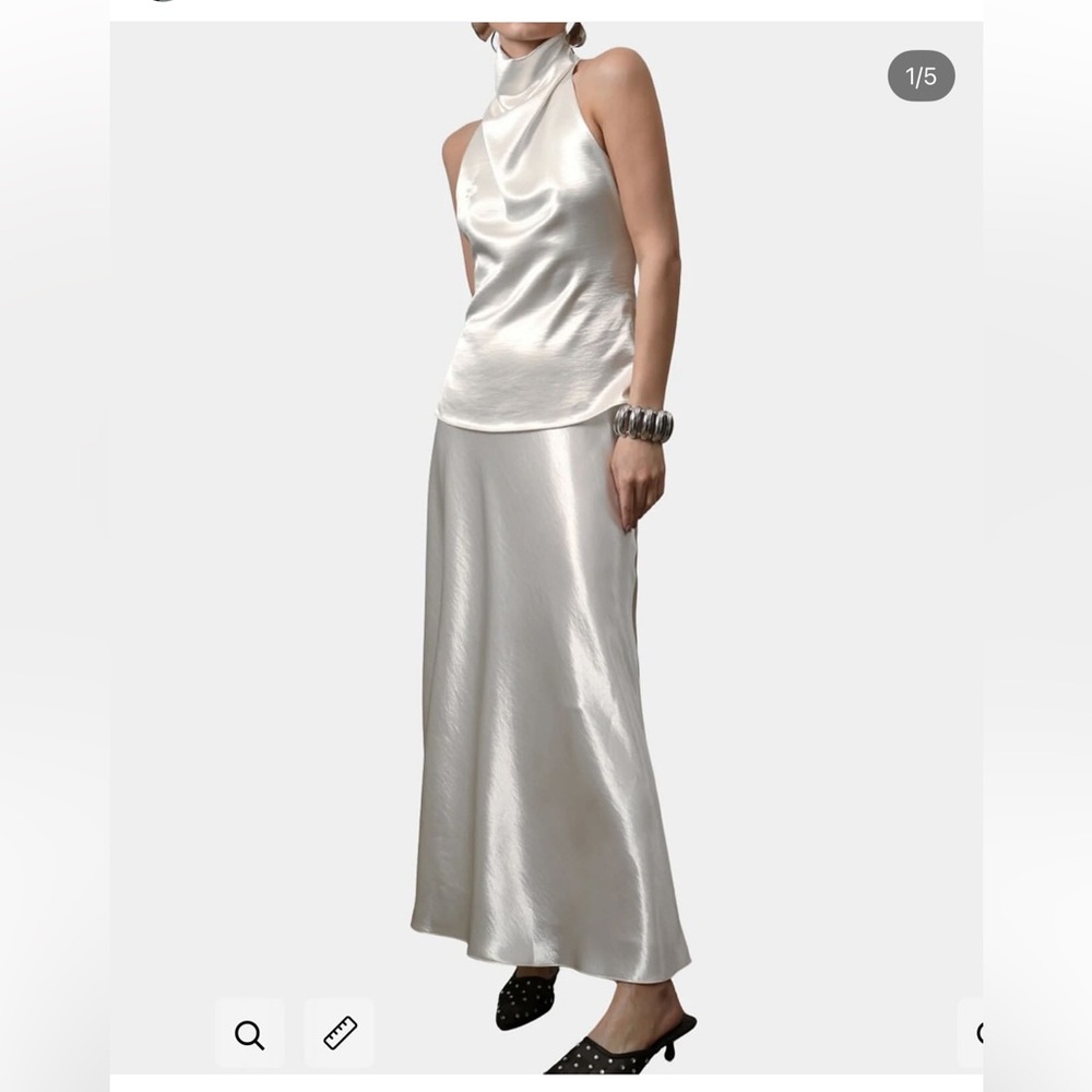Greylin Pearl White Set - Small Top, Medium Skirt